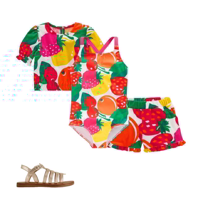 3rd bundle featuring 3 items which compliment Cross-back Printed Swimsuit, Multi Giant Fruit