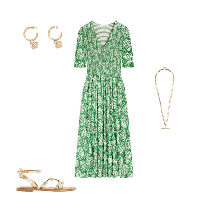 4th bundle featuring 3 items which compliment Bethany Smocked Jersey Dress-Paradise Green, Paisley Heart