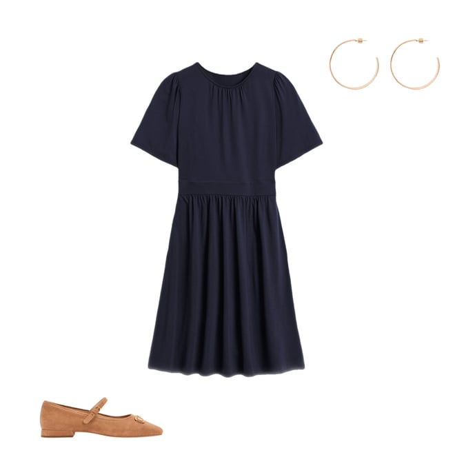 2nd bundle featuring 2 items which compliment Louisa Short Jersey Dress-Navy