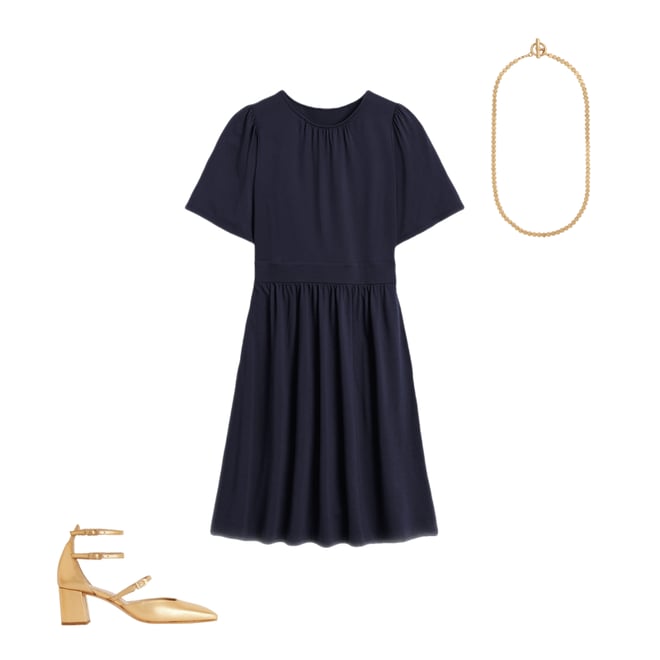 4th bundle featuring 2 items which compliment Louisa Short Jersey Dress-Navy