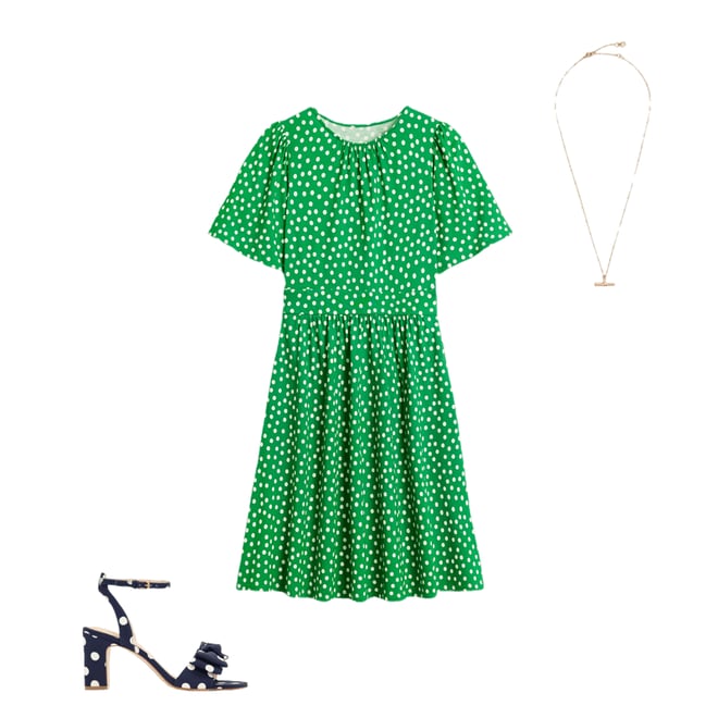 5th bundle featuring 2 items which compliment Louisa Short Jersey Dress-Lime Juice Green, Abstract Dot