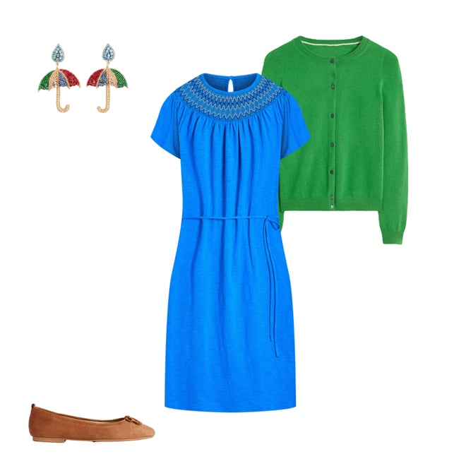 4th bundle featuring 3 items which compliment Nina Smocked T-Shirt Dress-Kingfisher Blue