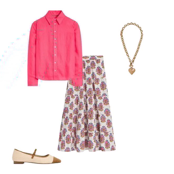 4th bundle featuring 3 items which compliment Sienna Linen Shirt-Camelia Pink