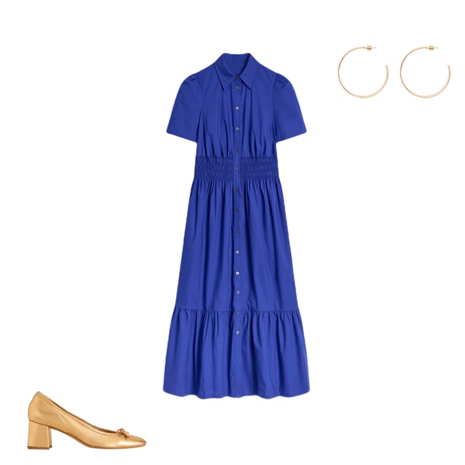 2nd bundle featuring 2 items which compliment Jane Smocked Shirt Dress-Bright Blue