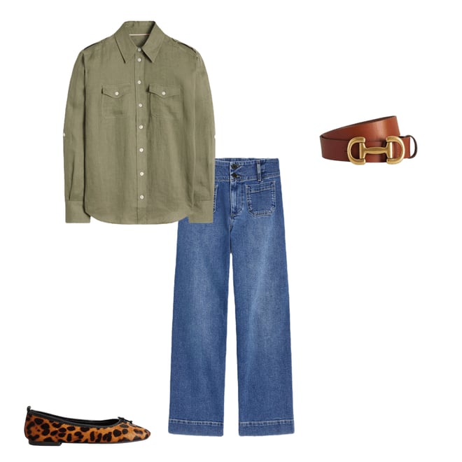 6th bundle featuring 3 items which compliment Longline Linen Safari Shirt