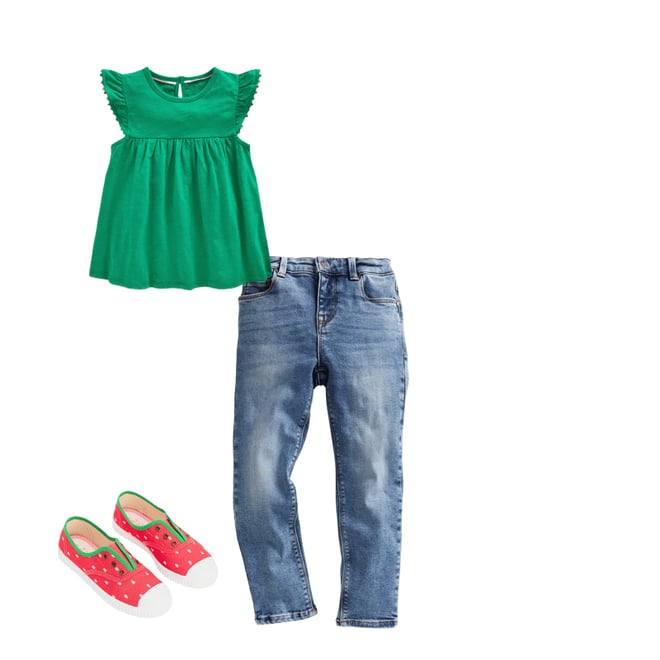 4th bundle featuring 2 items which compliment Frill Sleeve Pom Top