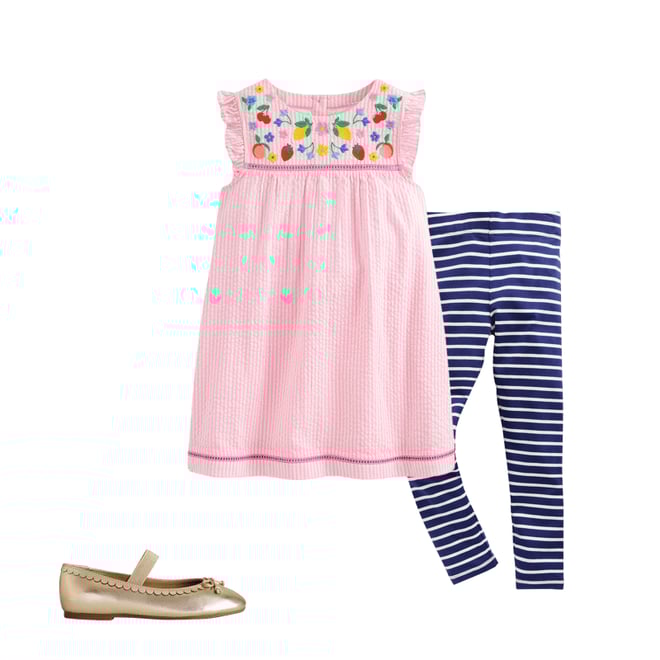 3rd bundle featuring 2 items which compliment Celia Woven Holiday Dress-Pink Stripe Fruit
