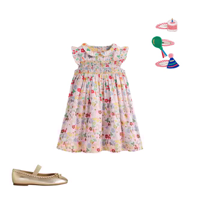 1st bundle featuring 2 items which compliment Adeline Smocked Dress-Lilac Spring Meadow