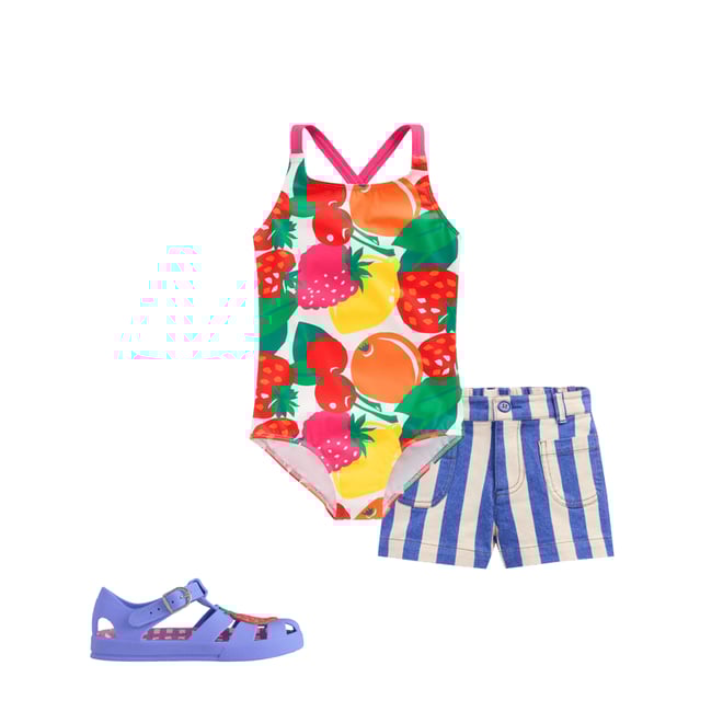 1st bundle featuring 2 items which compliment Patch Pocket Shorts-Orion Blue/ Ivory
