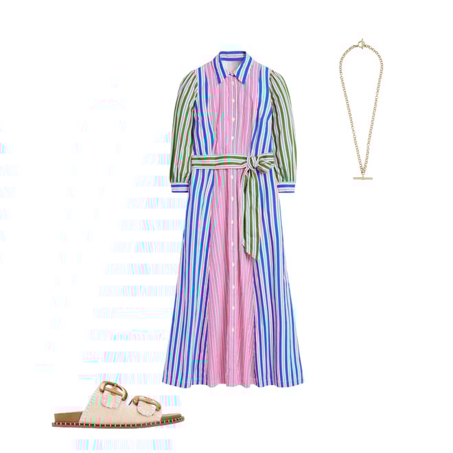 3rd bundle featuring 2 items which compliment Clara Cotton Shirt Dress-Pink Rose, Red Stripe