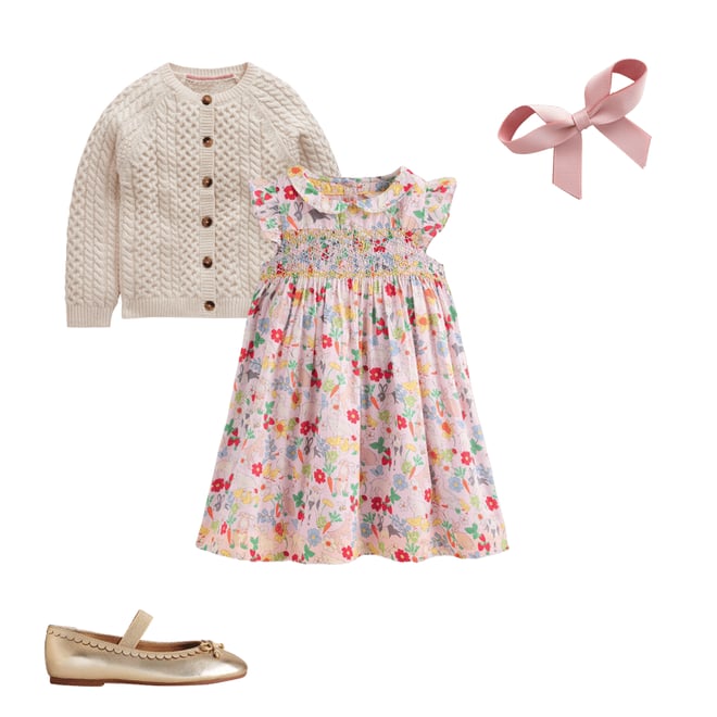 3rd bundle featuring 3 items which compliment Adeline Smocked Dress-Lilac Spring Meadow