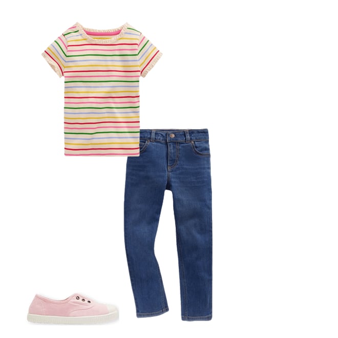 Short Sleeve Ribbed T-shirt-Multi Stripe | Boden USA