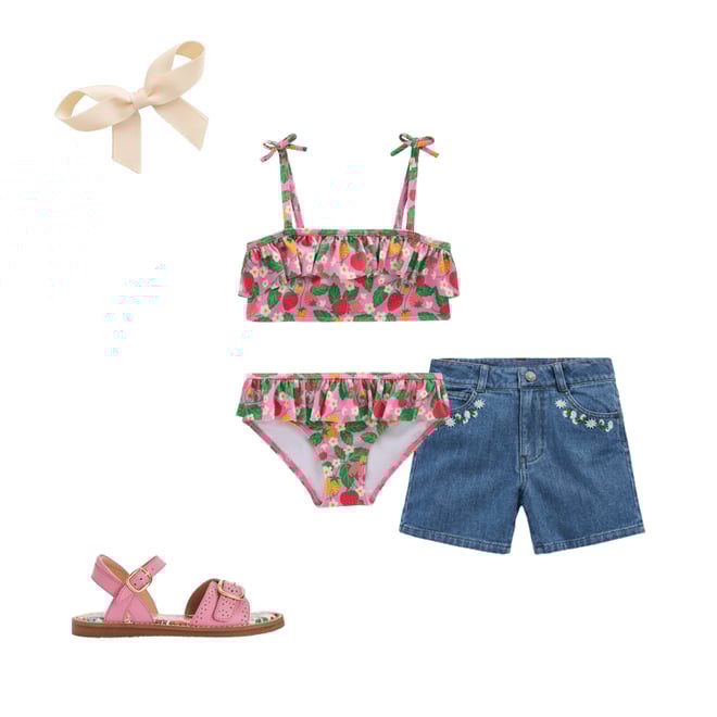4th bundle featuring 3 items which compliment Leather Buckle Sandals-Sea Pink