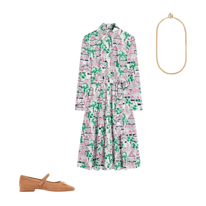 6th bundle featuring 2 items which compliment Amy Cotton Midi Shirt Dress-Ivory, Botanical Greenhouse