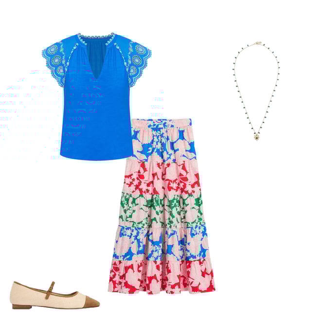 4th bundle featuring 3 items which compliment Nadia Poplin Maxi Skirt