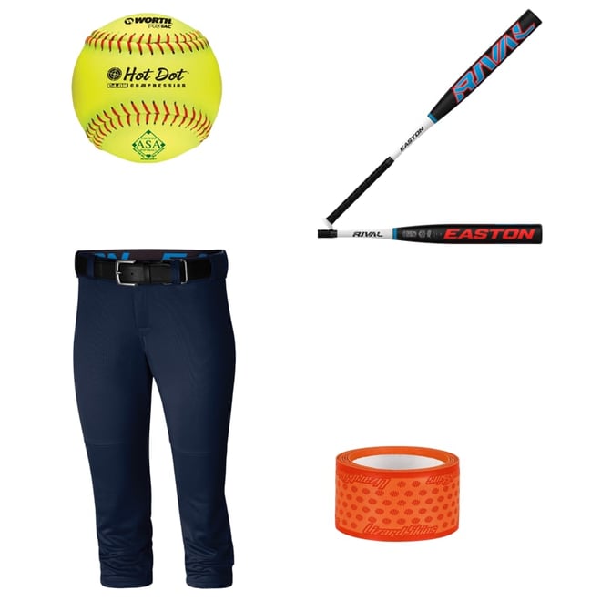 thumbnail image 2 of Easton Rival Slowpitch Softball Bat – All-Association Approved, Loaded 12” Barrel, 34”x28 Oz, 1-Piece Aluminum 2 of 14