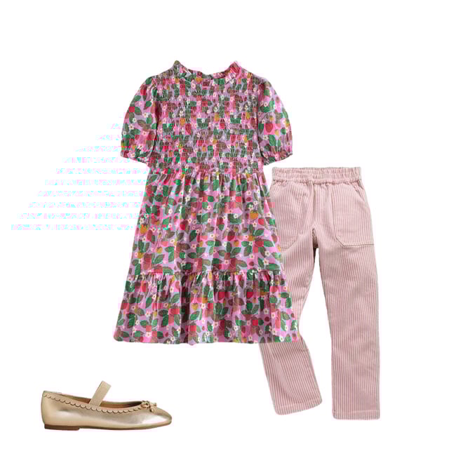 2nd bundle featuring 2 items which compliment Aurora Shirred Twirly Dress-Cosmos Pink Strawberry Patch