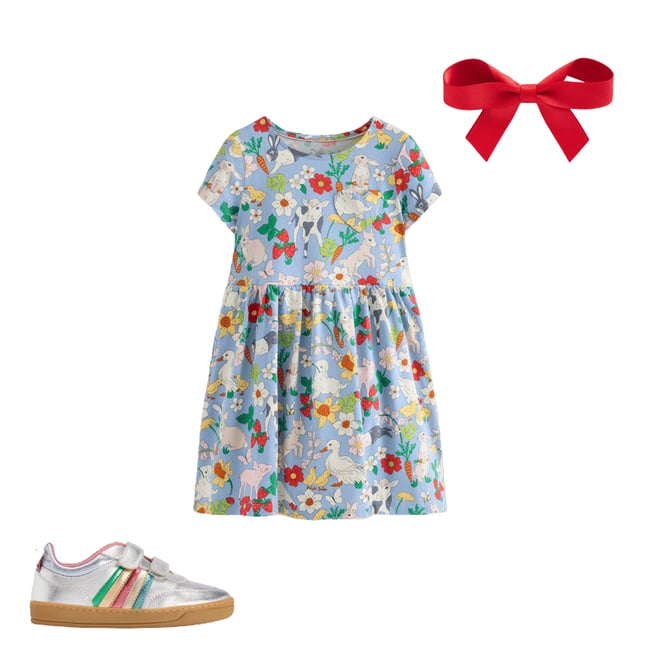 3rd bundle featuring 2 items which compliment Heart Pocket Fun Jersey Dress-Misty Blue Spring Meadow