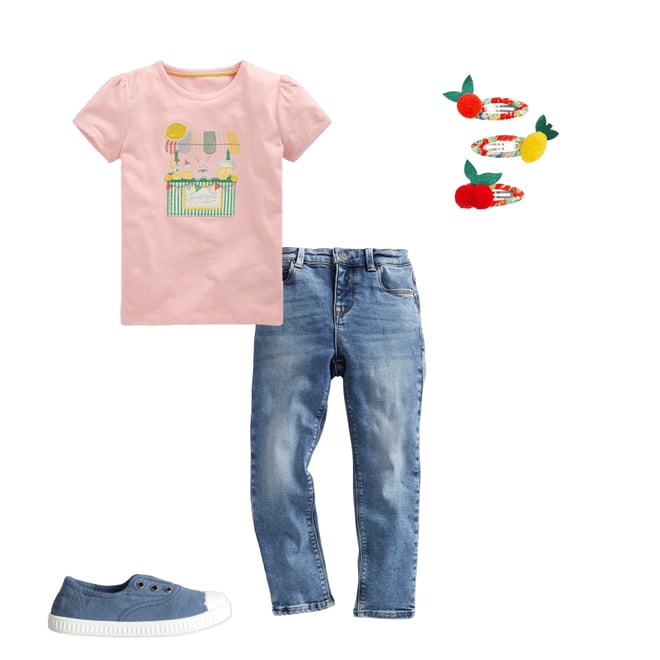 3rd bundle featuring 3 items which compliment Puff Sleeve Appliqué T-shirt