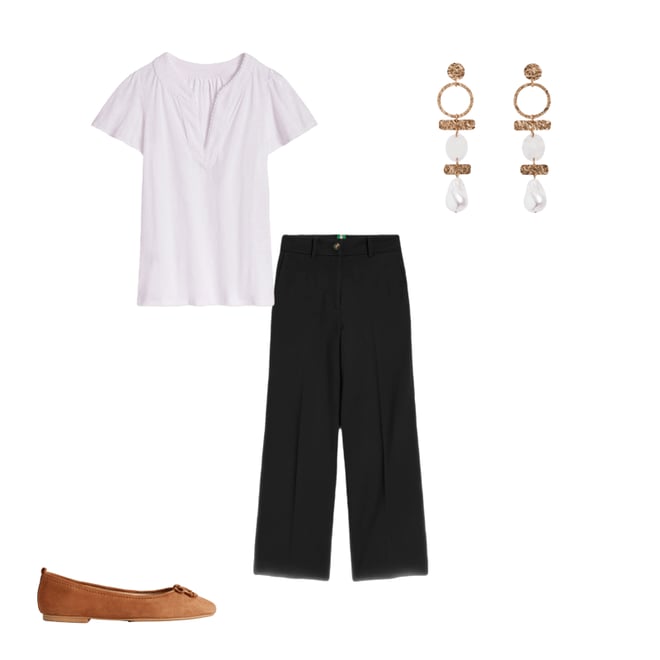 5th bundle featuring 3 items which compliment Cropped Ponte Pants-Black