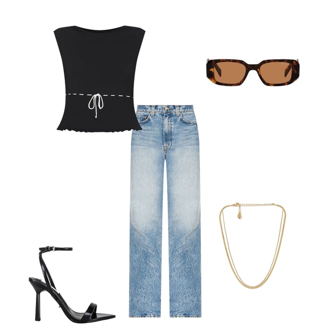 1st bundle featuring 4 items which compliment Sara Super High Rise Slim Straight