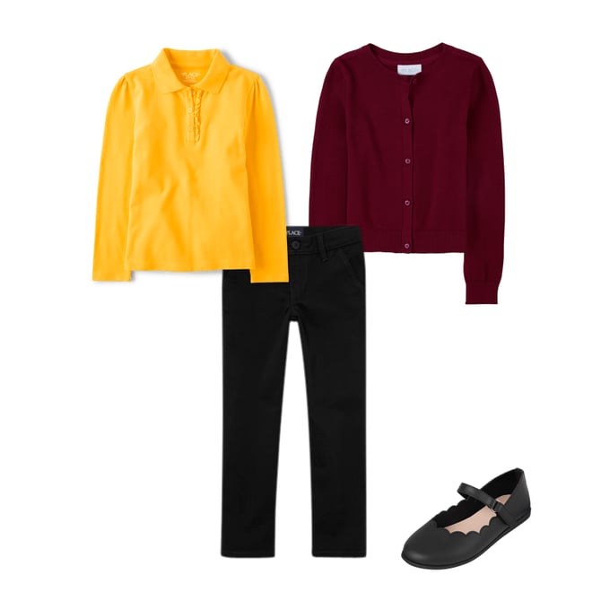 4th bundle featuring 3 items which compliment Girls Uniform Stretch Skinny Chino Pants