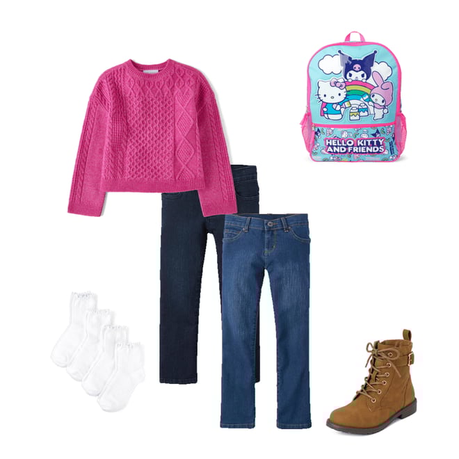 8th bundle featuring 4 items which compliment Girls Cable Knit Sweater