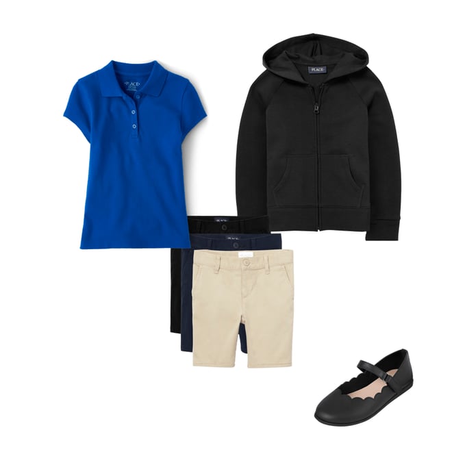 1st bundle featuring 3 items which compliment Girls Uniform Soft Stretch Pique Polo