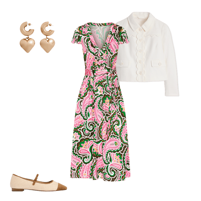 knee length dresses for ladies Nicola Jersey Tea Dress-Multi, Wildflower Garden