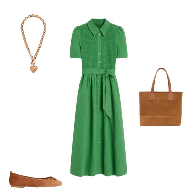 3rd bundle featuring 3 items which compliment Amber Double Cloth Midi Dress-Paradise Green