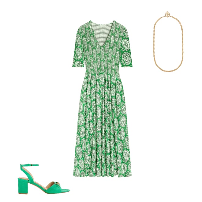 1st bundle featuring 2 items which compliment Bethany Smocked Jersey Dress-Paradise Green, Paisley Heart