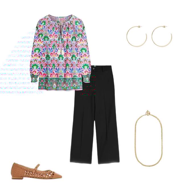 6th bundle featuring 4 items which compliment Cropped Ponte Pants-Black
