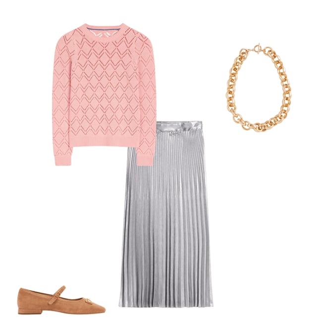 4th bundle featuring 3 items which compliment Camilla Metallic Midi Skirt