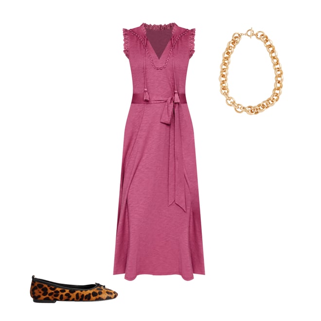 6th bundle featuring 2 items which compliment Aria Broderie Trim Midi Dress-Plum Purple