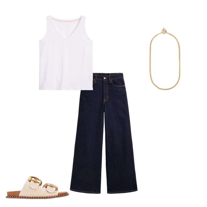 2nd bundle featuring 3 items which compliment Regular V-Neck Slub Vest-White
