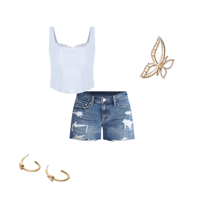 Solid Square-Neck Corset Tank