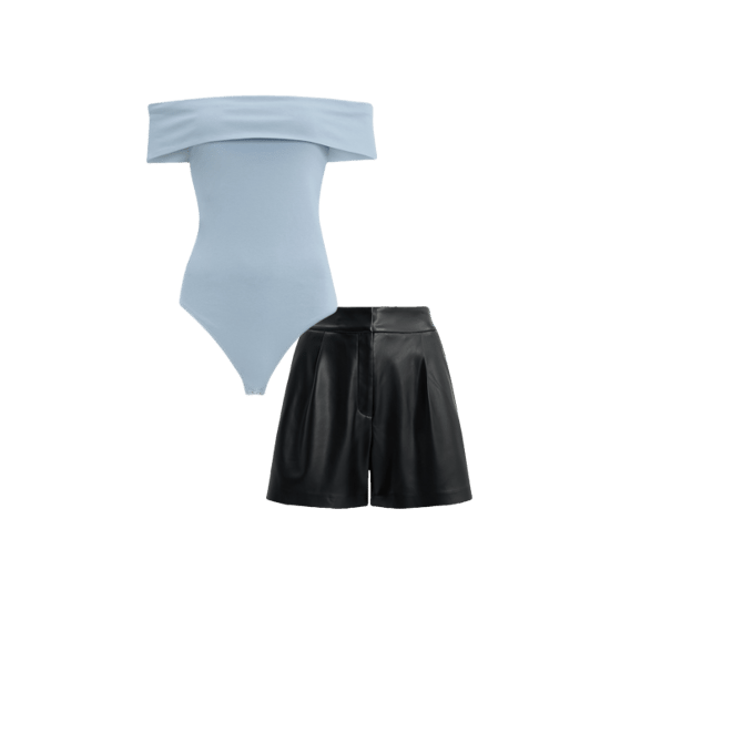 Body Contour Stretch Cotton Off The Shoulder Bodysuit