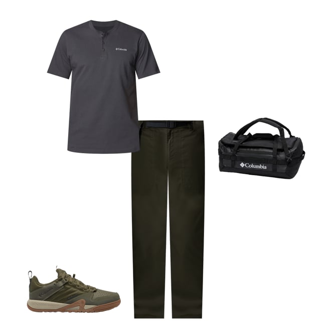 Columbia｜ (Landroamer SS Henley II (2074361-011)) Columbia Men's Landroamer II Short Sleeve Henley, Canoe