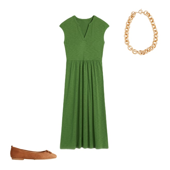 3rd bundle featuring 2 items which compliment Chloe Jersey Midi Dress-Promenade Green