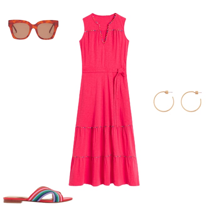 6th bundle featuring 3 items which compliment Striped Flat Sandals