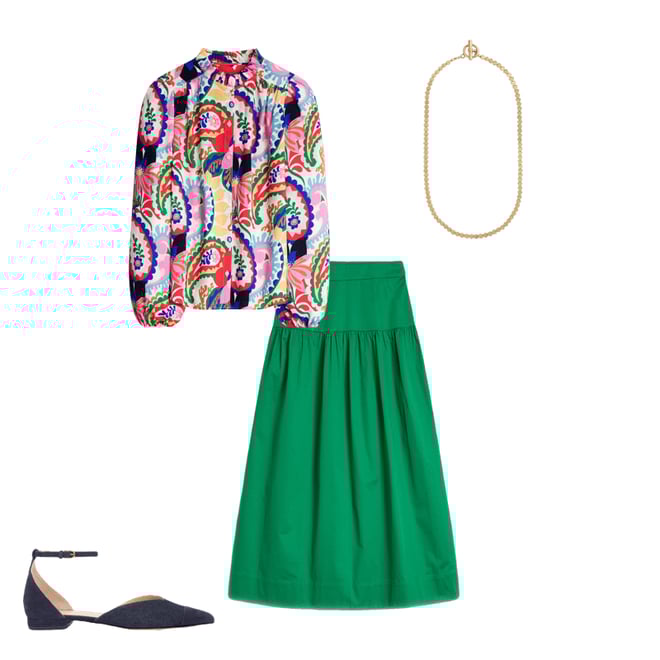 ron8様一時専用●【パメオ】YOKE SWITCHING LONG SKIRT YOHJI YAMAMOTO Y'S - Long cotton skirt with sheer cutout