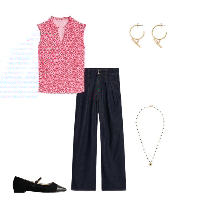 Lola Sleeveless Top-Strawberry Tart, Ivy Trellis | Boden USA