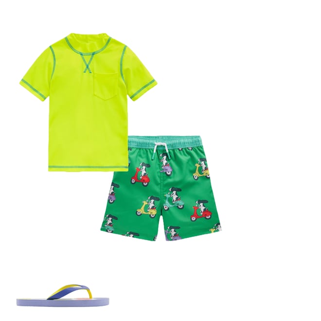 4th bundle featuring 2 items which compliment Short Sleeve Rash Vest-Acid Yellow