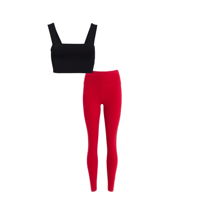 Body Contour High Compression Square Neck Cropped Tank