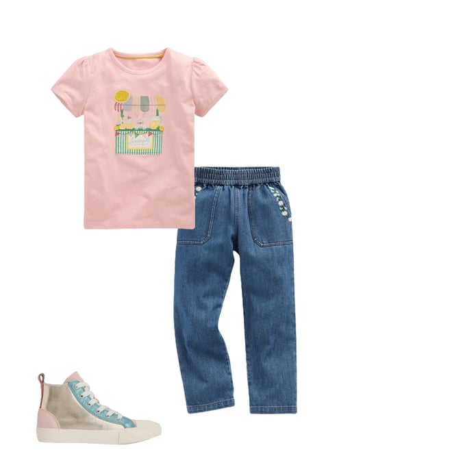 2nd bundle featuring 2 items which compliment Puff Sleeve Appliqué T-shirt