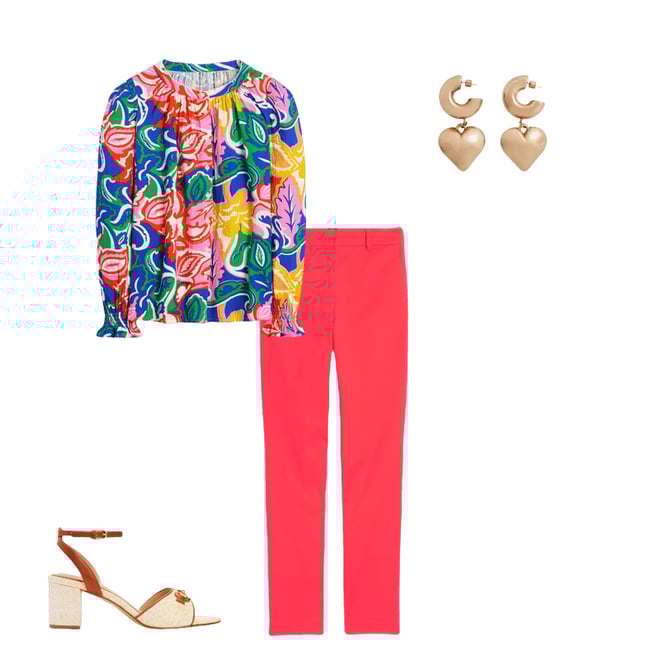 4th bundle featuring 3 items which compliment Richmond Trousers-Strawberry Tart Red