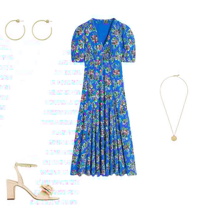 1st bundle featuring 3 items which compliment Rosie Godet Tea Dress-Gallery Blue, Abstract Posy
