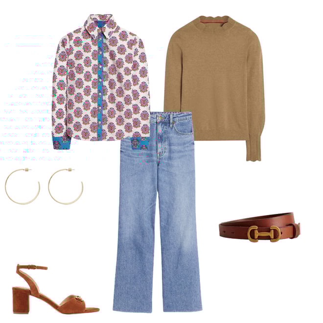 6th bundle featuring 5 items which compliment Imi Scallop Trim Jumper-Fall Leaf