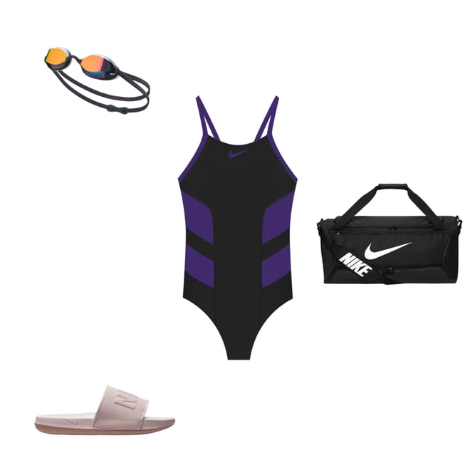 【Nike】 Women's Racer Back One Piece Swimsuit 3色 Amazon.com: Nike Women's HydraStrong Solid Poly Racer Back