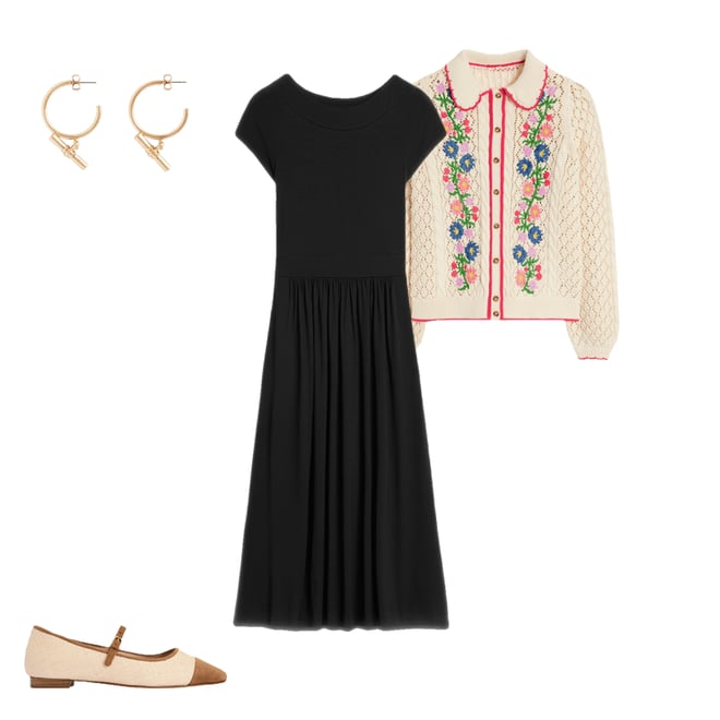 6th bundle featuring 3 items which compliment Embroidered Cotton Cardigan